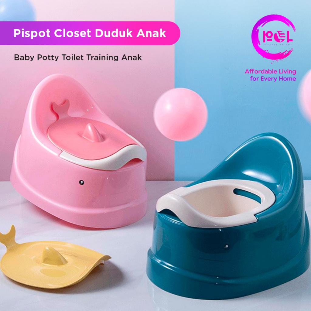POL - Alas Duduk Toilet Bayi Motif Paus