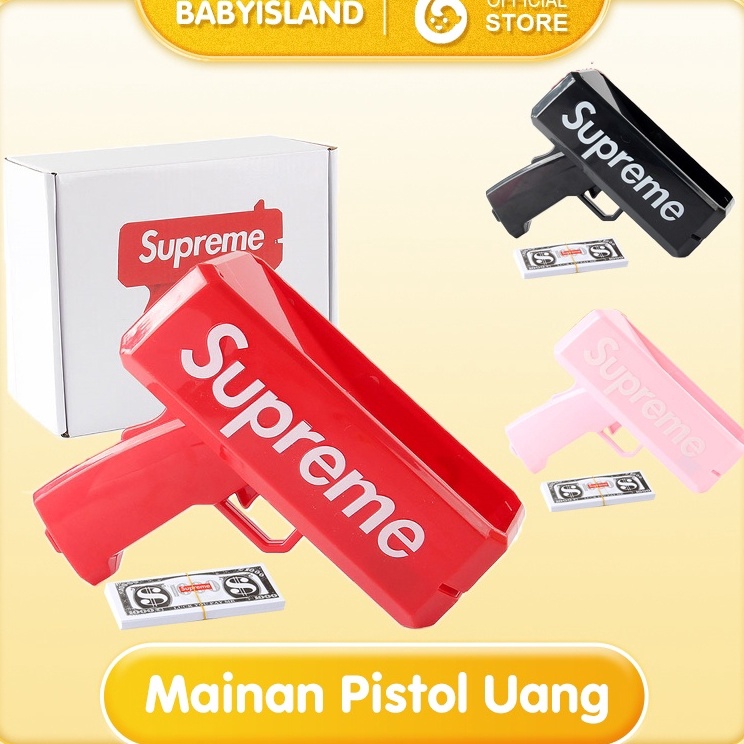 Murah Bulan Ini  Money Gun Supreme Toy Mainan Pistol Uang Supreme Tembakan Uang Mainan Anak Mainan P