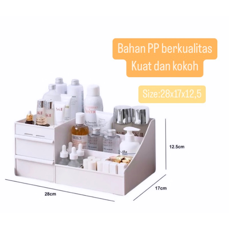 ( Aceh ) Rak Kosmetik Tempat Makeup 2 Laci 3 Tingkat