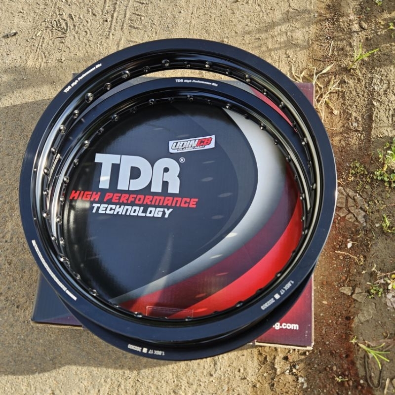 velg pelg TDR racing hitam gilap ukuran 160 185 ring 17