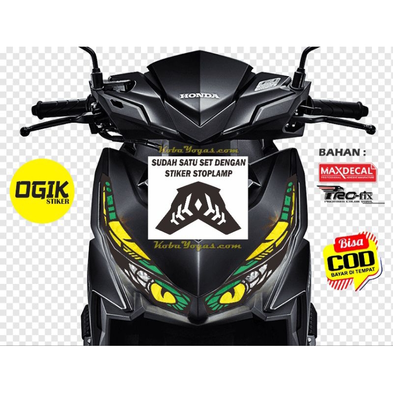 stiker sticker lampu alis vario led