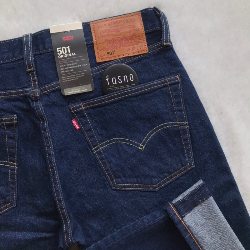 [NEW & ORIGINAL] LVS 501 Big E "STRETCH" Denim, DARK BLUE.