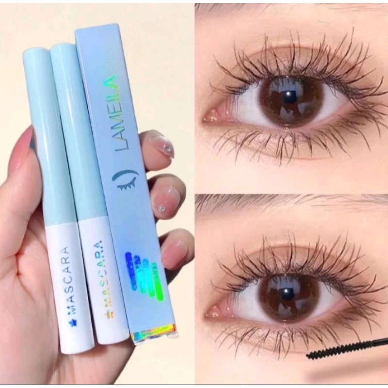 Lameila mascara biru tosca waterproof pemanjang pelentik bulu mata dan penebal alis instan