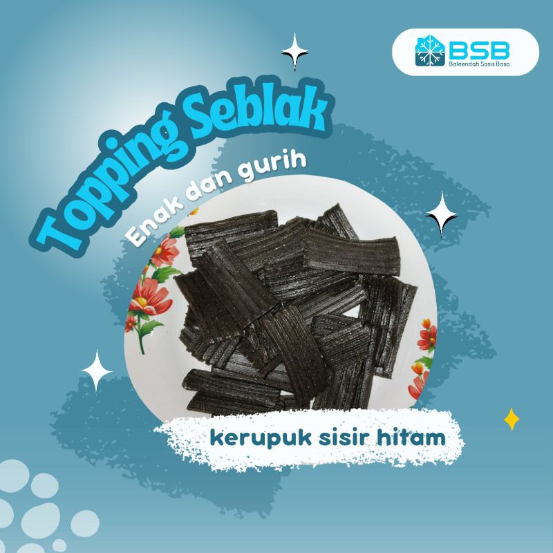 

Kerupuk Sisir Hitam | 220 gram | topping enak renyah
