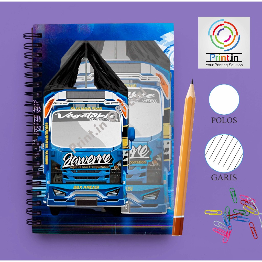 

Notebook Spiral Truk Oleng wahyu abadi, Bos Kecil, DLL A5 GARIS/POLOS
