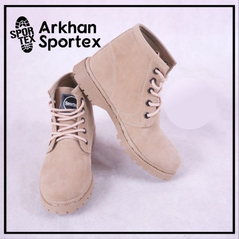 Sepatu Safety Pria Ujung Besi Type DM Suede Arkhan Sportex