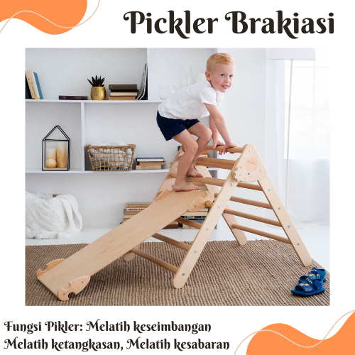 TERMURAH Pikler brakiasi kayu prosotan mainan anak anak / pikler kayu triangle dan mainan anak / pik