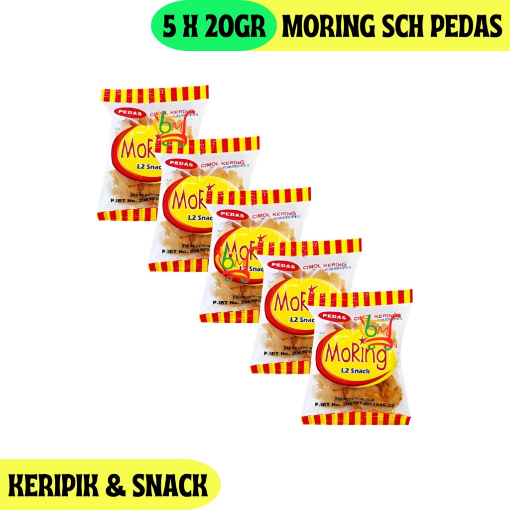 5PCS L2 Moring Pedas Snack Cimol Kering Cemilan Khas Bandung