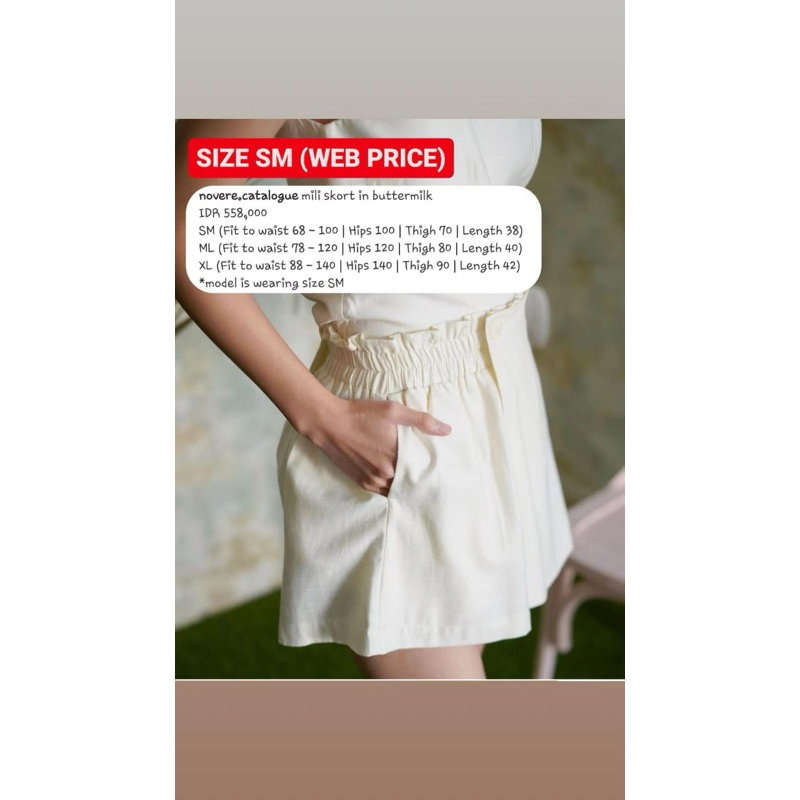 Novere NEW Mili Skort in Buttermilk Size SM