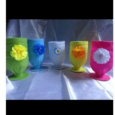Prakarya Vas botol plastik mini daur ulang
