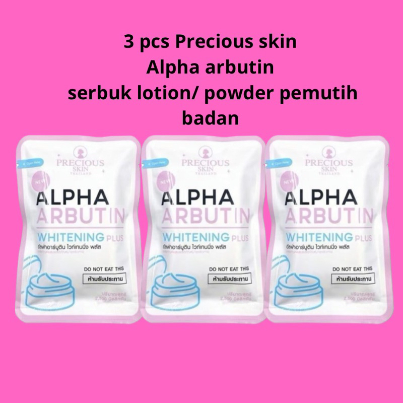 paket isi 2 dan 3 pcs Precious skin alpha arbutin whitening plus collagen kapsul serbuk lotion / pow