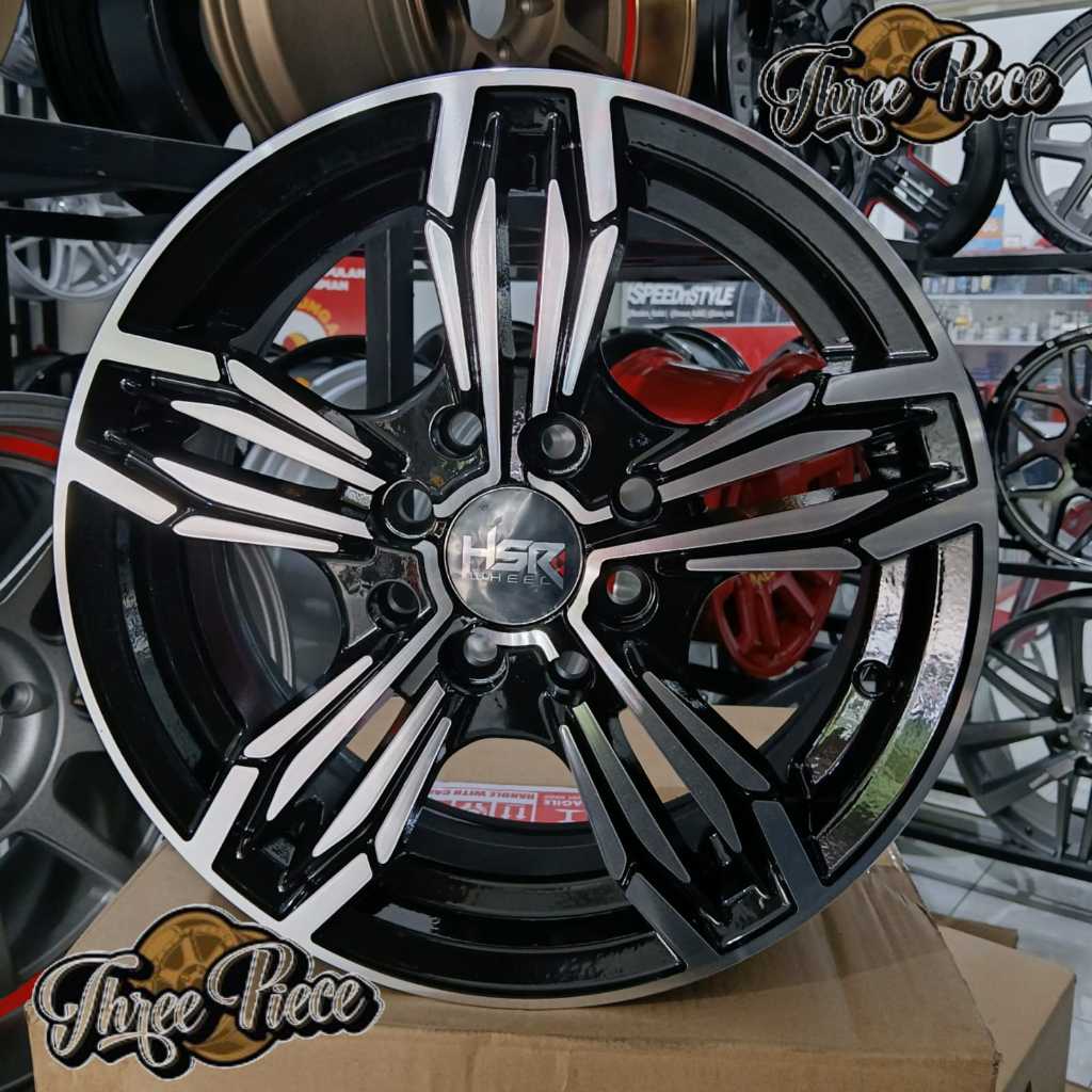 Velg hsr merkin ring 15 lebar 6 et 40 two tone |mobil jazz, karimun, agya, wuling
