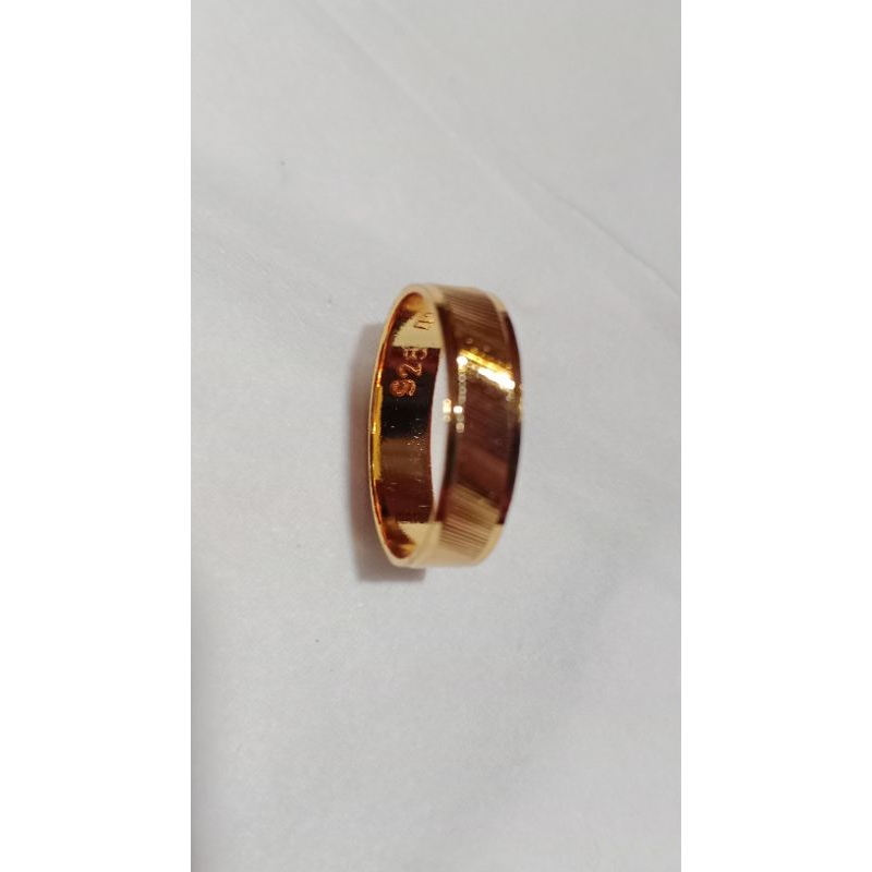 CINCIN RAMBUT BAHAN PERAK 925  KODE 750% LAPIS EMAS