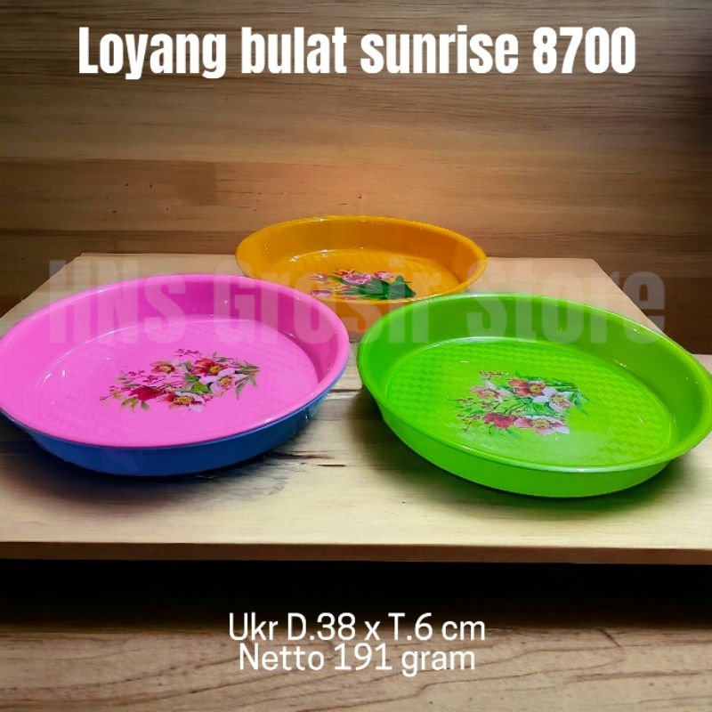 Nampan Loyang bulat besar sunrish 8700 plastik  tebal