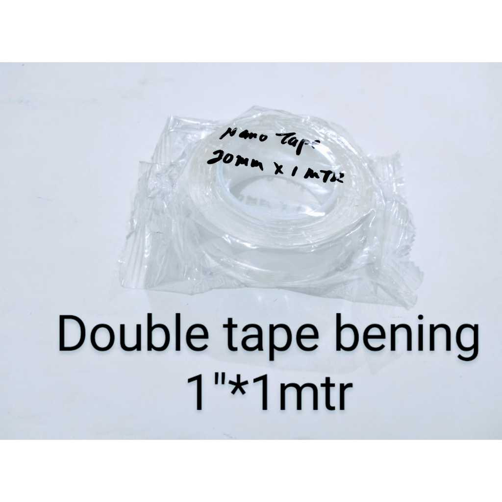 

Double Tape Bening Isolasi Selotip Transparan Lakban 1"X 1 Meter