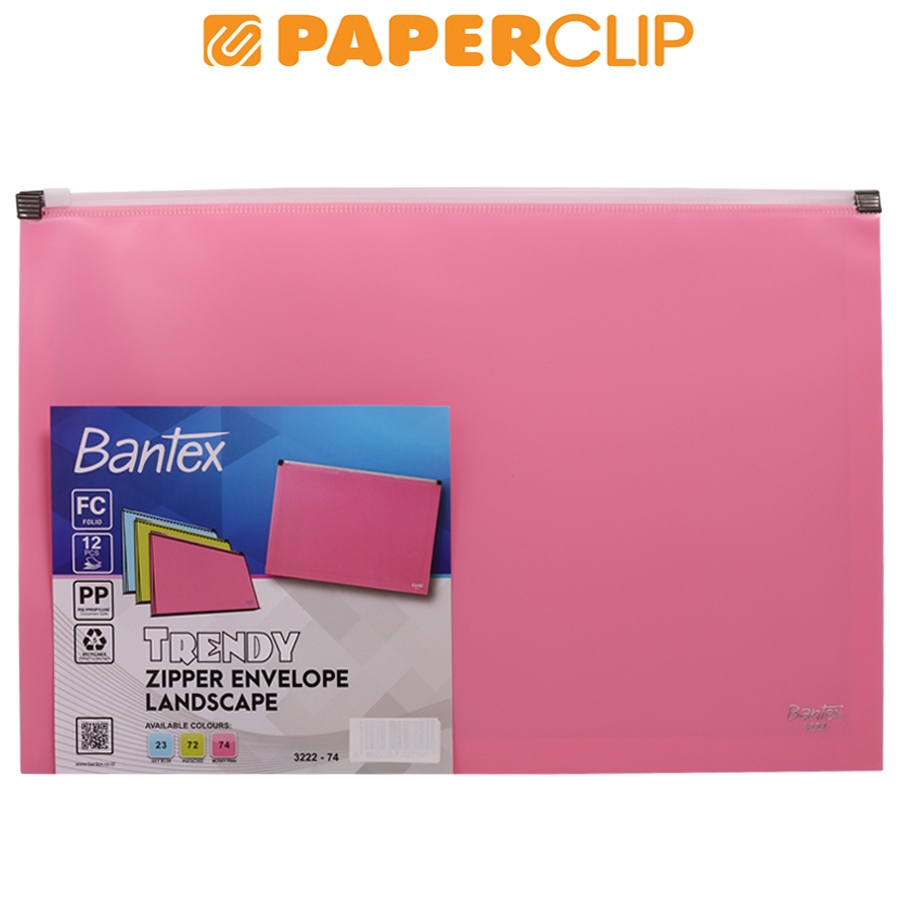 

ZIPPER FILE BANTEX FOLIO 3222 74 MUSKY PINK 12S