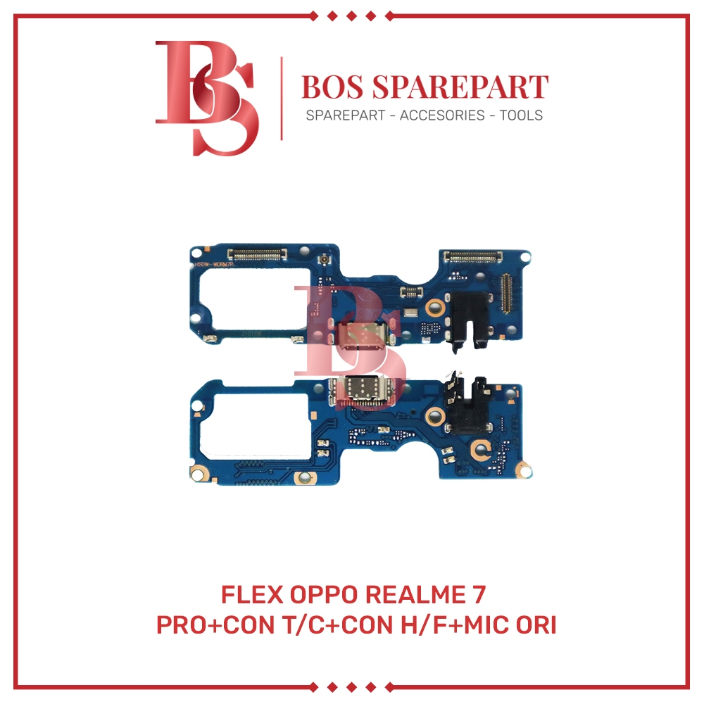 FLEXIBEL OPPO REALME 7 PRO + CONNECTOR CHARGER + CONNECTOR HANDSFREE + MIC ORI