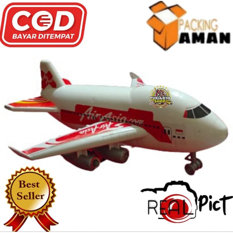 COD PROMO MAINAN ANAK PESAWAT AIRASIA KANTONG