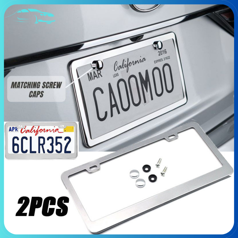 Frame Plat Nomor Mobil Stainless Steel Dudukan Plat Nomer Mobil ID Tempat Plat Nomor Mobil Dudukan P