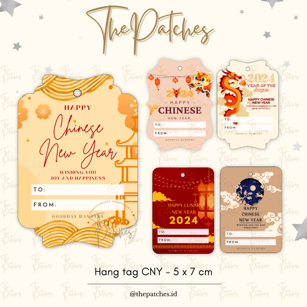 [READY] Hang Tag CNY Imlek Lunar New Year Card GiftTag Hangtag Kualitas Bagus Tebal