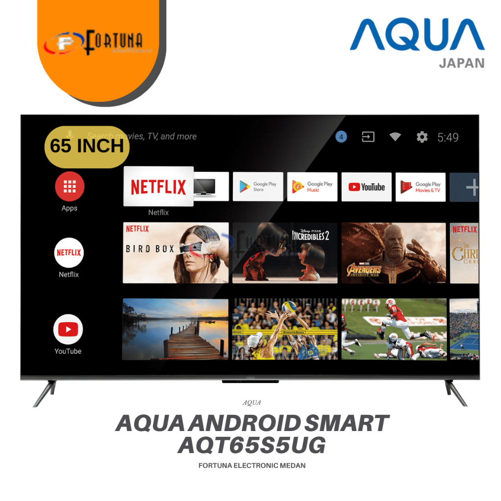 AQUA AQT65S5UG TV SMART ANDROID 65 INCH MEDAN