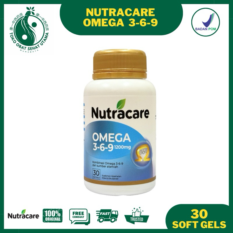 NUTRACARE OMEGA 3-6-9 (1200 mg) / 30 Soft Gel / Suplemen Kesehatan dan Kebutuhan Omega 369 3 6 9