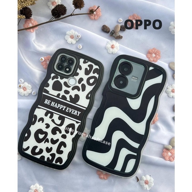 CASE WAVE ZEBRA & LEOPARD | OPPO Reno 8 4g A54 4g A5/A9 2020 A74 4g A76 4g A16 A15/A15S A16k A3S/C1 