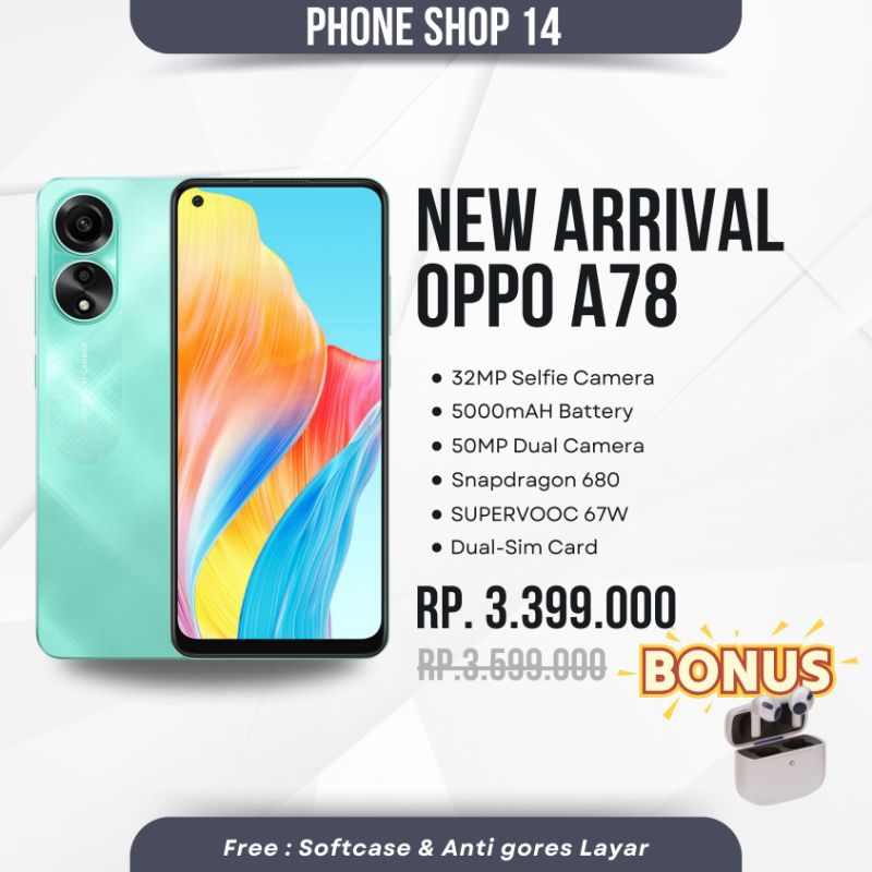 OPPO A78 RAM 8/128