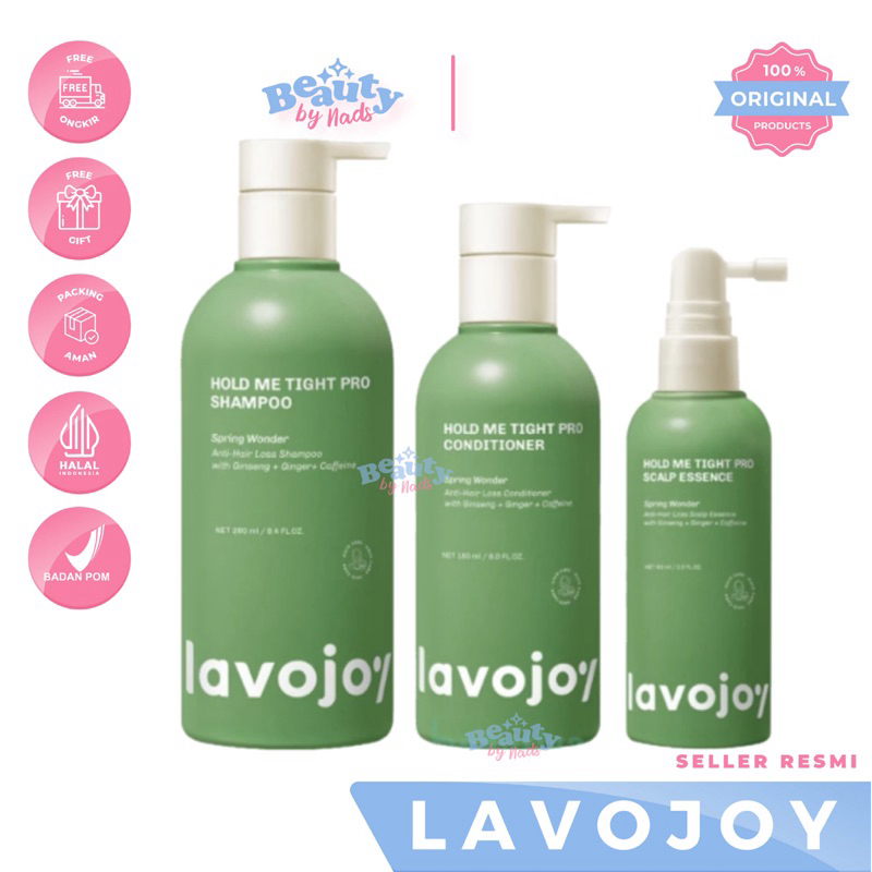 BEAUTYBY.NADS | LAVOJOY HOLD ME TIGHT PRO SHAMPOO CONDITIONER SCALP ESSENCE SAMPO PELEMBAB RAMBUT VI
