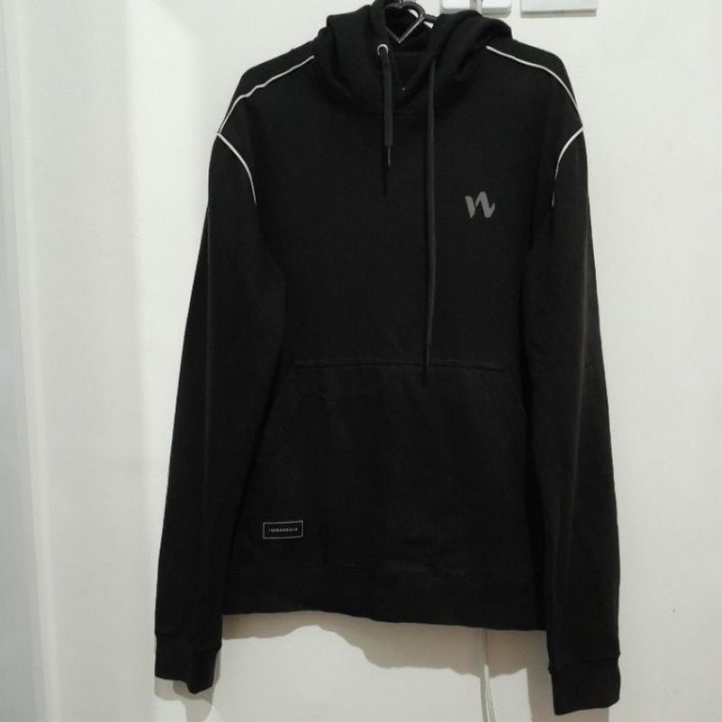 jacket hoodie iwearzule raster hitam size L