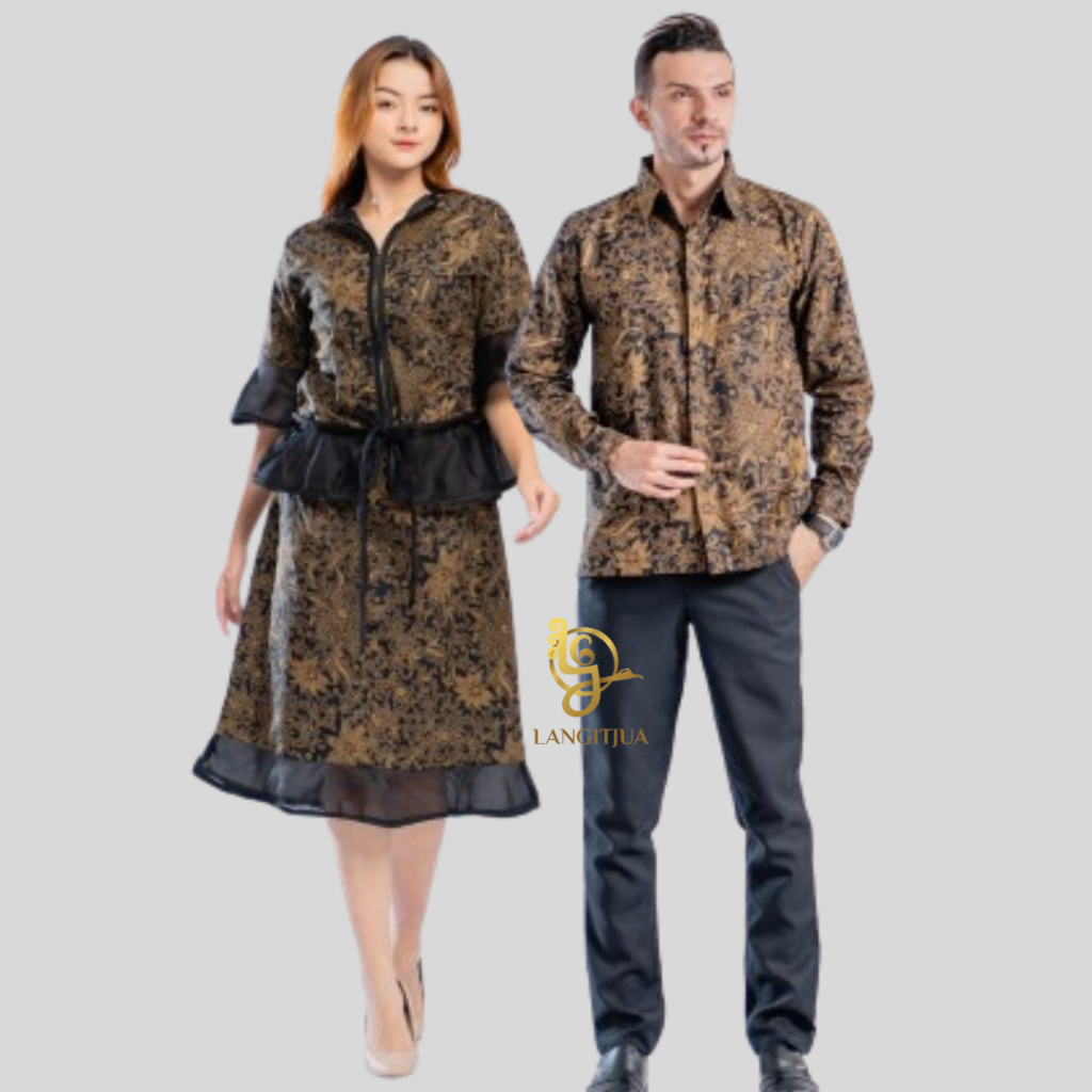 Couple Aruna Setelan Wanita dan Kemeja Pria | Sarimbit Batik Outfit Kondangan