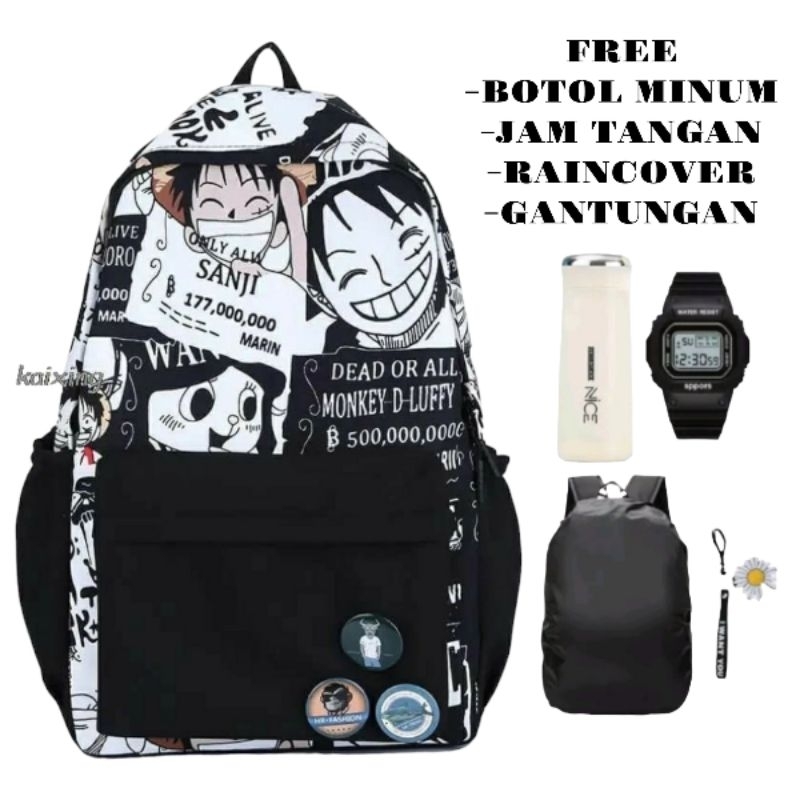 TAS RANSEL SEKOLAH ANAK LAKI LAKI ONE PIECE BACKPACK FASHION KOREA