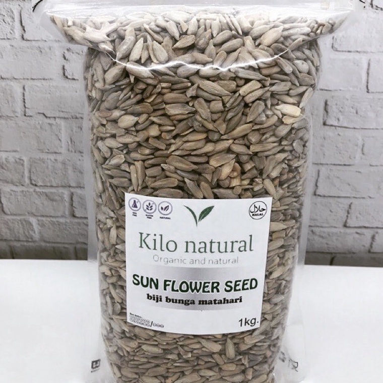 

KODE P3U SUNFLOWER SEED NATURAL 1KG RAW BIJI MATAHARI 1KG MENTAH