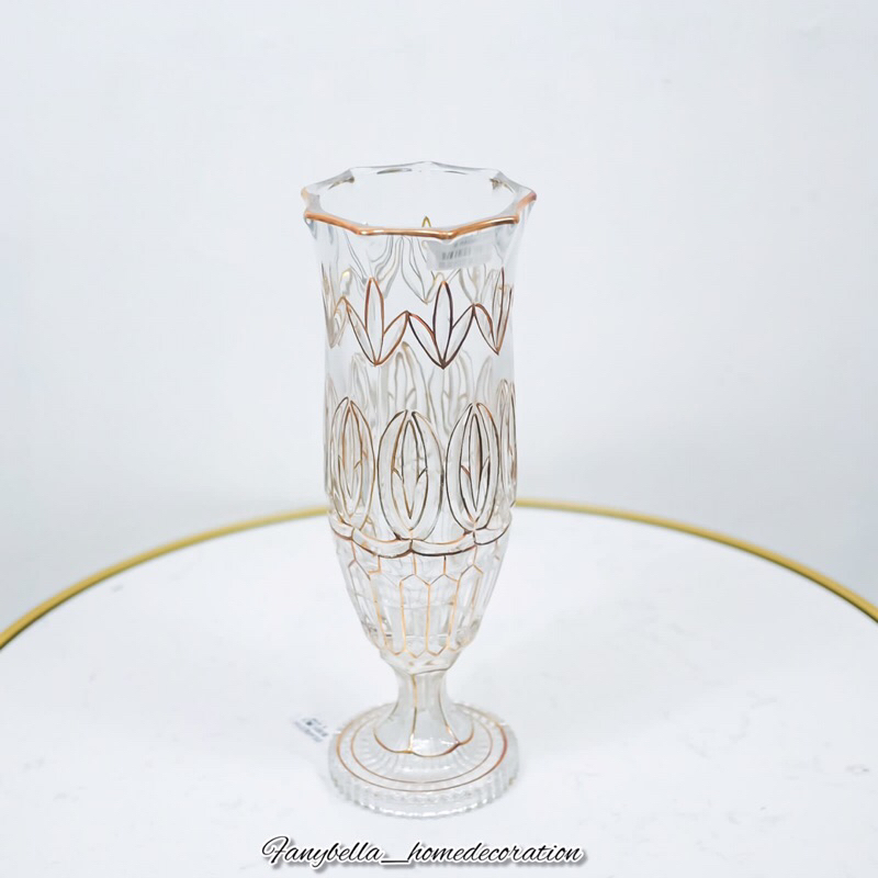 Vas Bunga Kristal Putih Keramik  Import Dekorasi Hiasan Percantik Rumah
