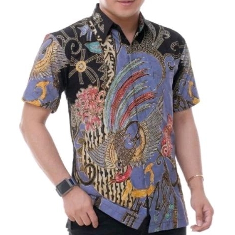 Baju Batik Tulis Pria/Kemeja Batik Tulis Pria Lengan Pendek Motif Terbaru Kalem dan Elegan Kain Katu
