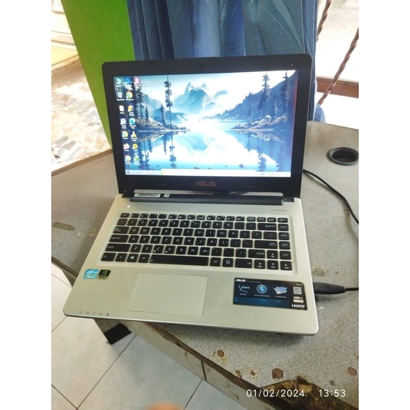 Laptop Asus bekas a46c intel core i5 ssd 128gb ram 4gb