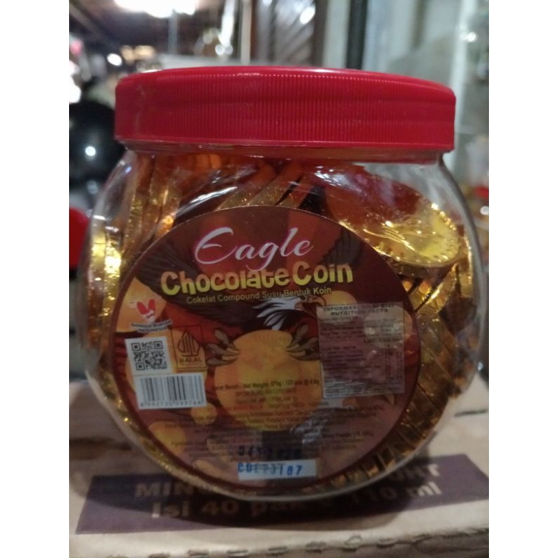 

coklat bentuk koin emas isi 125 pcs