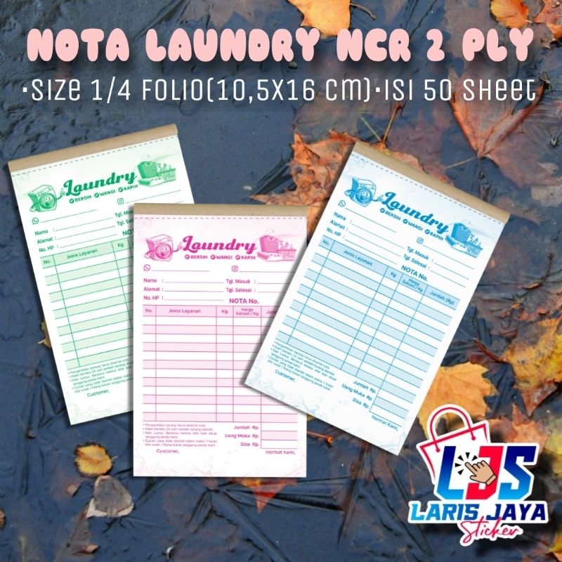 

NOTA LAUNDRY 1/4 Folio 2 PLY