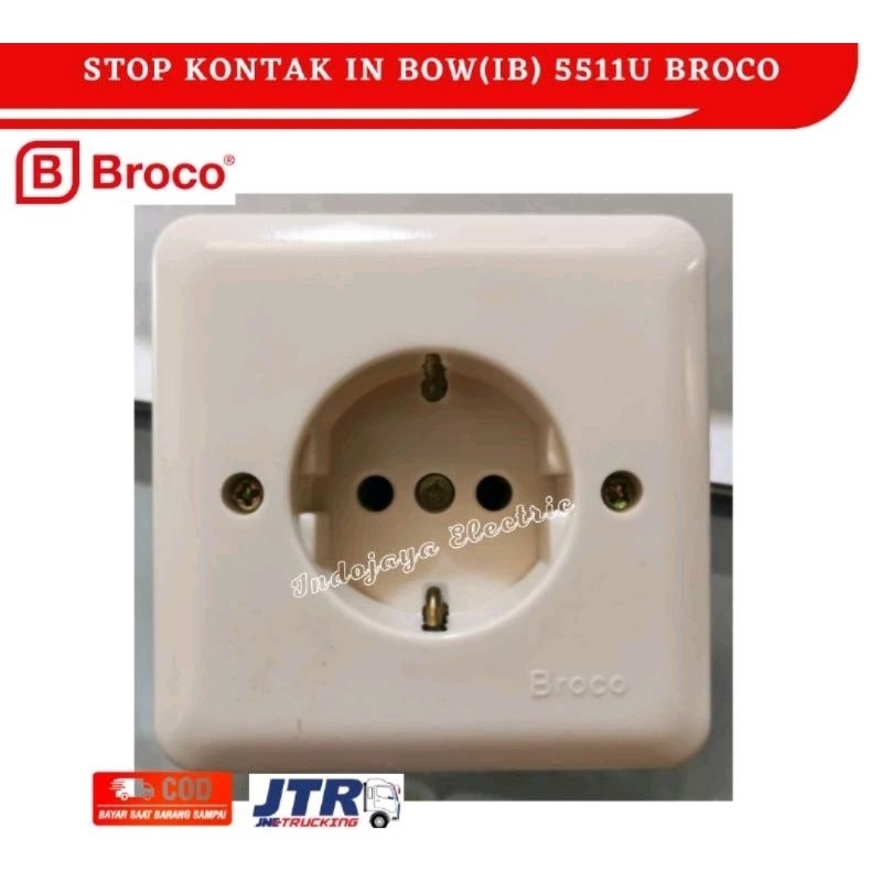 Stop Kontak BROCO New Gee IB - 5511U Tanam Tembok
