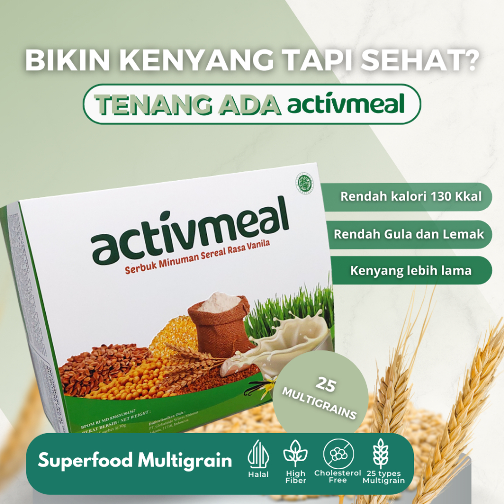 

Activmeal MRP Lose Weight Sereal Meal Replacement Superfood 25 Multigrain 15 sachets 1 Box