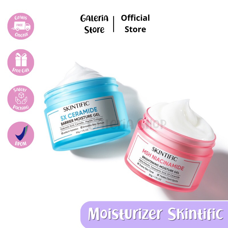 Moisturizer Skintific Biru dan Pink / Moisturizer MSH Niacinamide Brightening Skintific / Moisturize