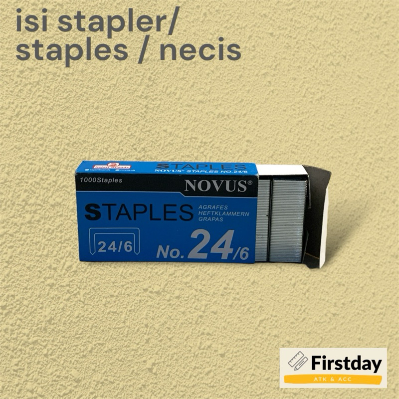 

Novus Isi Staples / Stapler Besar / Refill Necis No.3 24/6 1000 staples