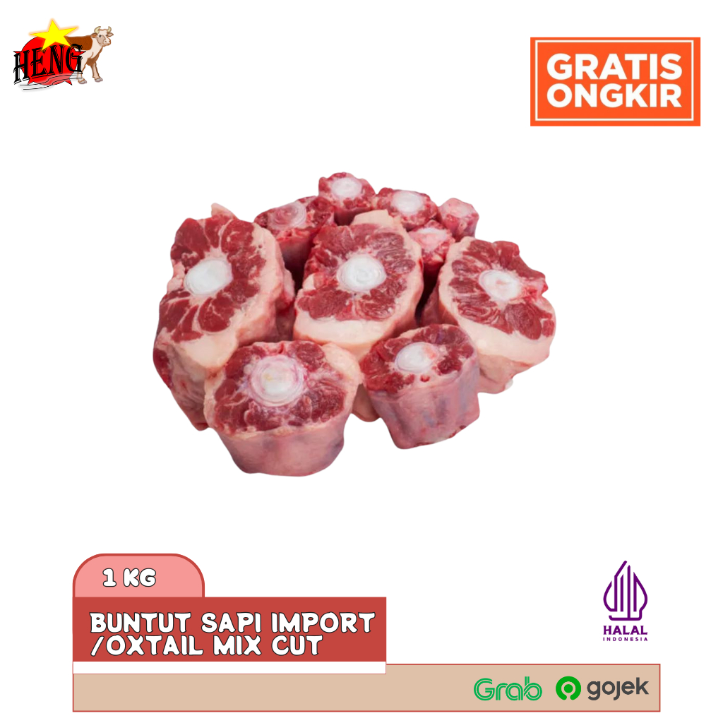 

Buntut sapi import / oxtail import mix cut / all cut -1kg