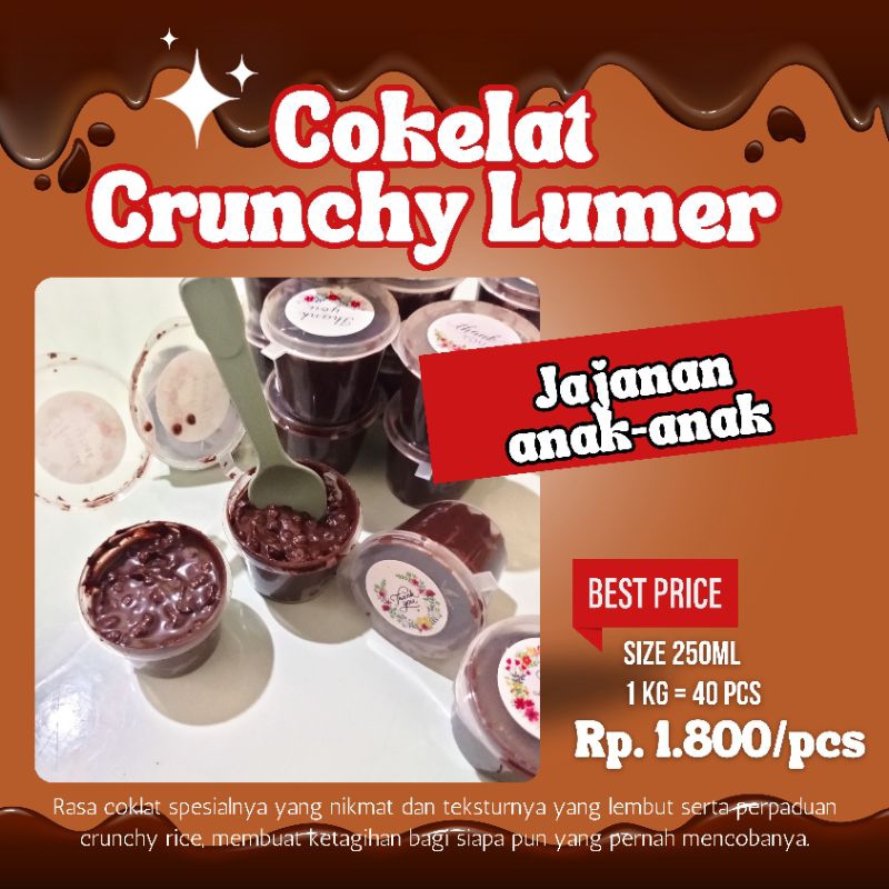 

Cokelat Lumer untuk anak-anak - Cokelat Crunchy