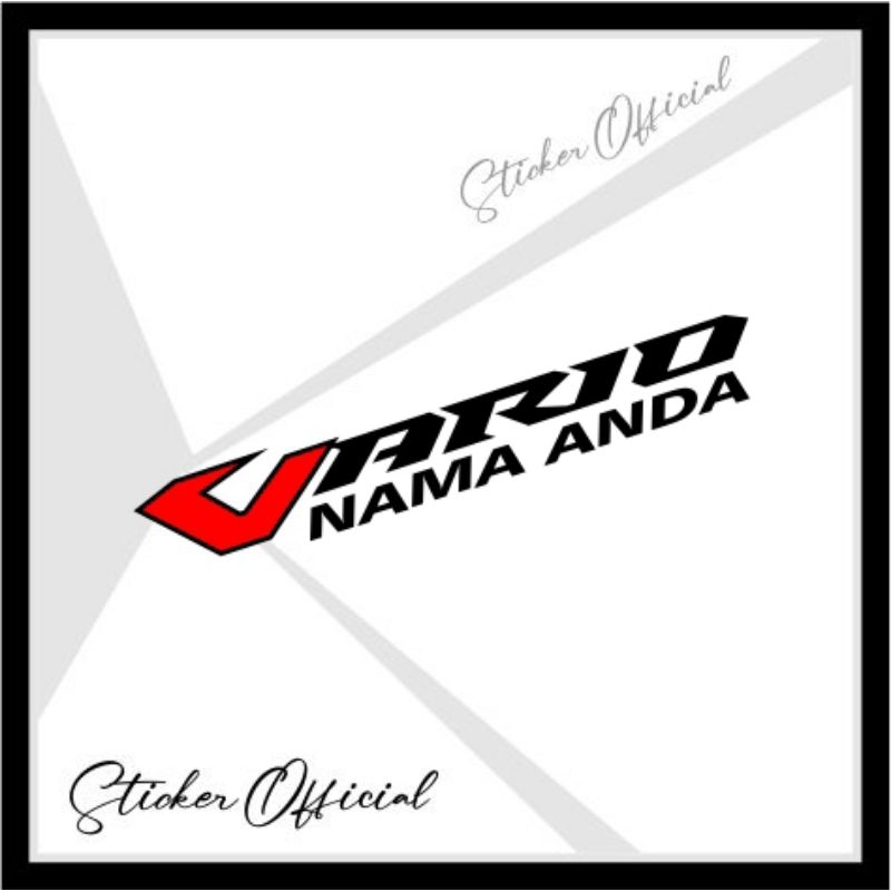 

cutting sticker ganti nama vario