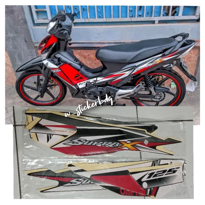 Striping Lis Honda Supra X 125 R 2013 Merah Hitam
