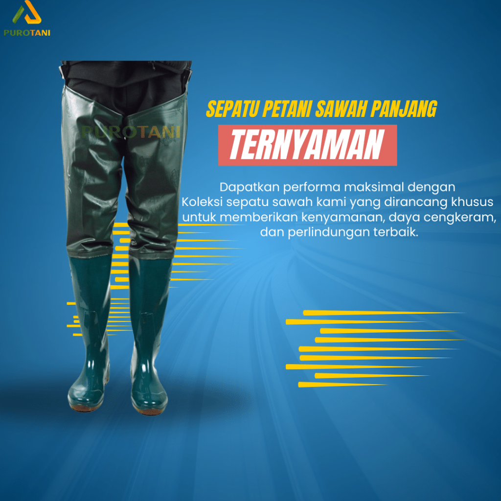 Sepatu Panjang bertani Sepatu Pria mancing Sepatu Sawah Boot Bot Sepatu Chef Juru masak Karet