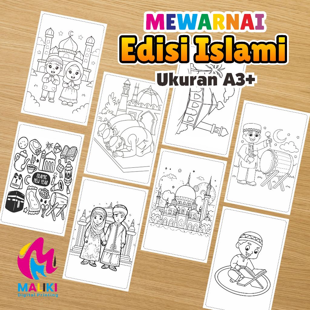 

Kertas Mewarnai A3 ISLAMI - Mewarnai best seller Islami