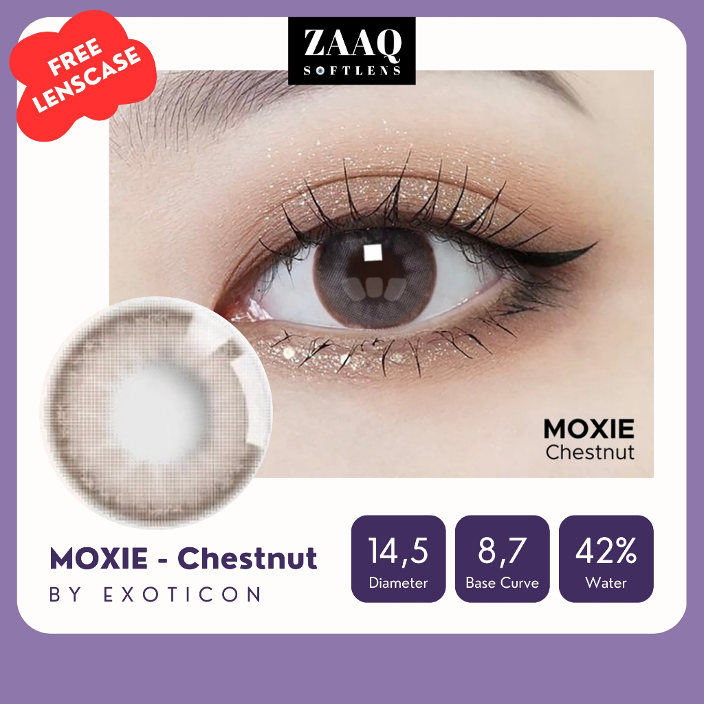 SOFTLENS MOXIE CHESTNUT 14.5 MM Soflen Kemenkes - Softlens