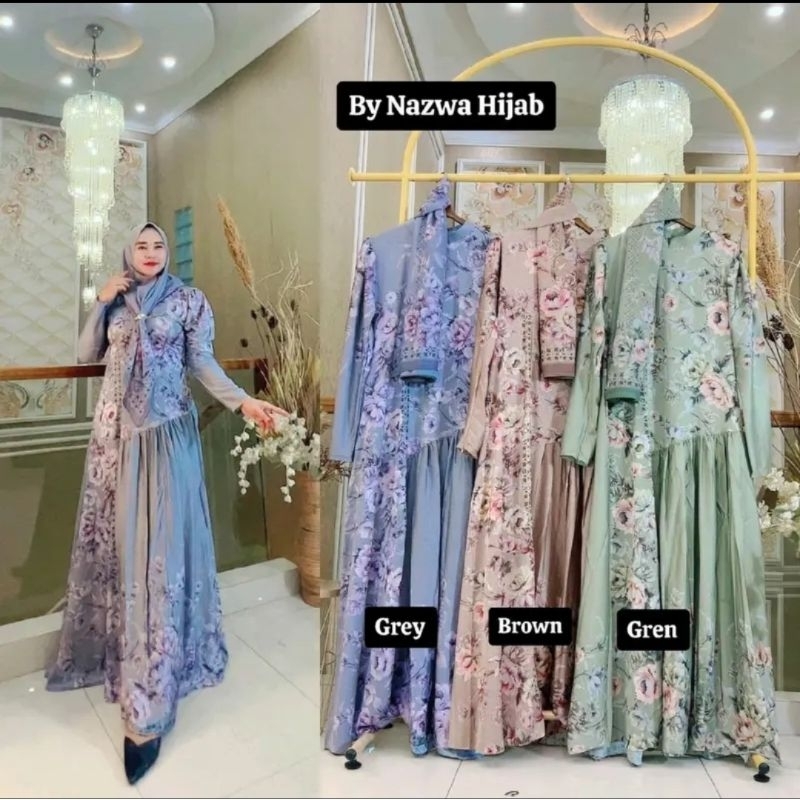Gamis Nazwa Original Terbaru by Nazwa (ready)